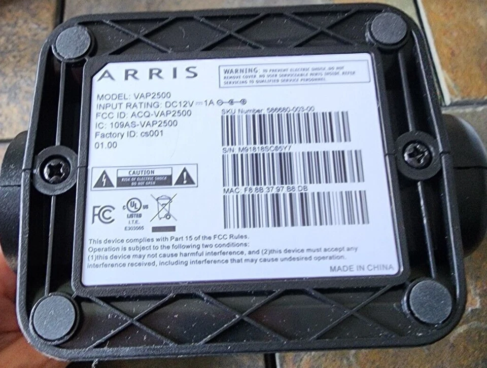 Arris VAP2500 AT&T U-Verse Wireless Access Point with Remote Bundle - Image 3 of 4