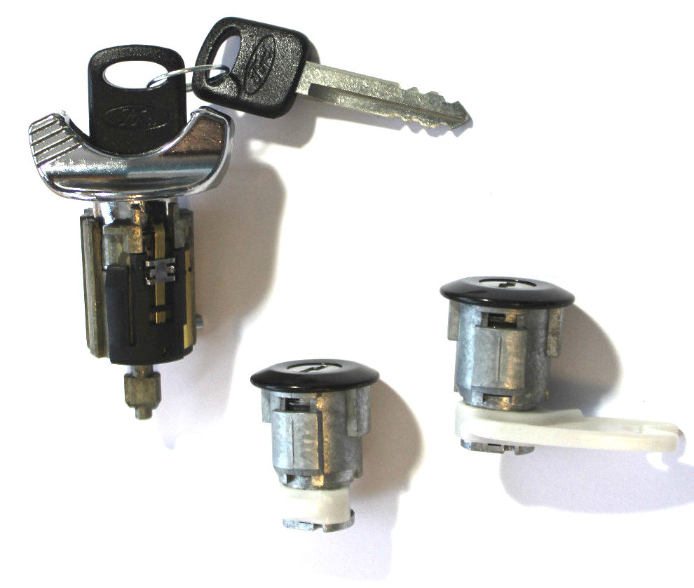 Ford Ignition Switch Lock Cylinder + Pair (2) Door Lock Cylinder W/2