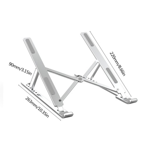 Adjustment Laptop Stand For Notebook Support Aluminium Rotating Bottom Computer - Afbeelding 8 van 10