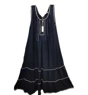 Max Studio London Dress long Plus size 3X women Black  swing maxi trapezoid NEW
