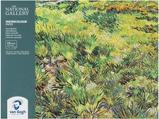 VAN GOGH National Gallery Watercolour white Paper Block 140lb 18X24cm 12 Sheets