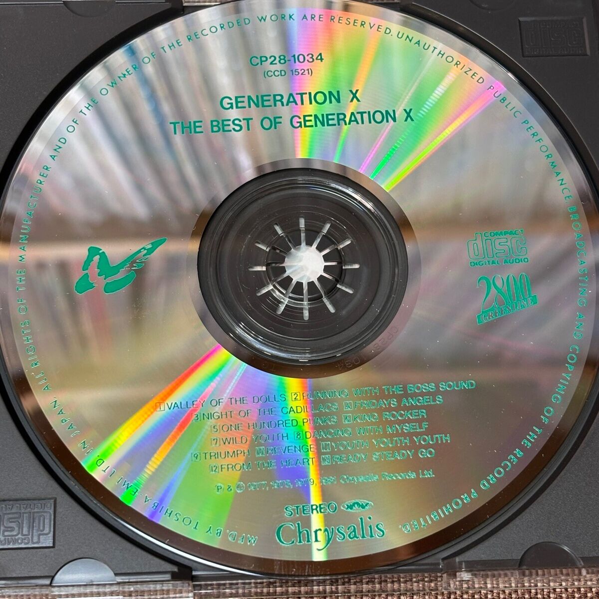 GENERATION X The Best of JAPAN CD CP28-1034 w/ OBI +INSERT GENERATION X The Best of JAPAN CD CP28-1034 w/ OBI +INSERT