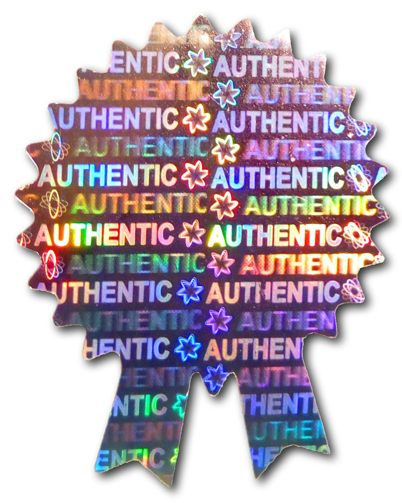 252x ROSETTE Certificate Hologram Stickers, 35mm x 28mm, AUTHENTIC Labels VOID