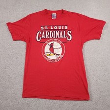 Vtg 80s St Louis Cardinals MLB T-Shirt Adult Large Red Single Stitch USA Made