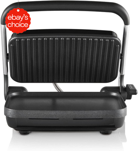 2-Slice Café Style Sandwich Press, Anyheight™ Control, Non-Stick, Silver - Picture 8 of 12