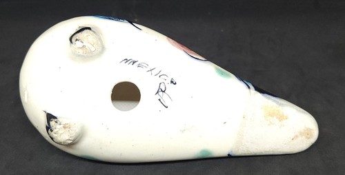 vintage tonala mexican pottery bird dove signed RS Folt Art Glased pottery - Picture 4 of 4