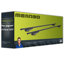 Barre portatutto alluminio adatto per Jaguar F-Pace SUV X761 Menabo Tiger compl.