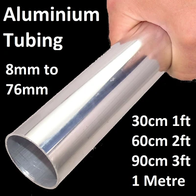 Aluminium Round Tube Pipe Many sizes lengths Aluminum Alloy Straights Sections