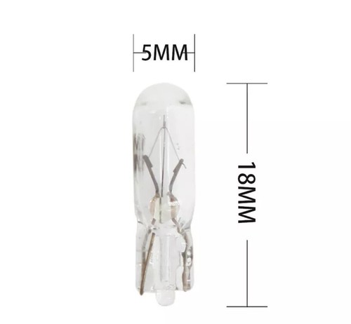 10 LAMPADINE 12V 1,2W zoccolo vetro LAMPADE CRUSCOTTO AUTO MOTO T5 5mm 12volt - Foto 4 di 7