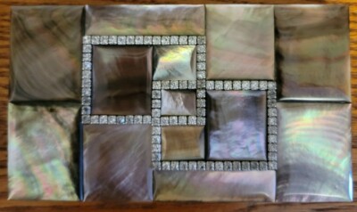 Marhill Mother Of pearl Vintage compact purse cigarette case, Lipstick  Holder