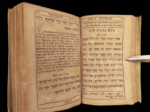 1681 HEBREW Bible Latin Lexicon Opitz Leipzig Biblia Parva Jewish Torah Judaism - Picture 20 of 24