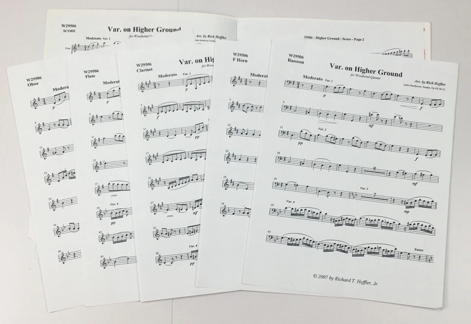 Higher Ground Advanced Woodwind Quintet Sheet Music Rich Heffler Music - Image 4 of 4