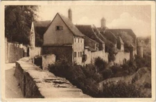 Old postcard postcard Rothenburg - city wall at the Hohl GERMANY (1074775)