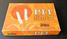 PIT. THE WORLD'S LIVELIEST TRADING GAME. 1964 PARKER BROS. 3 OR MORE PLAYERS.