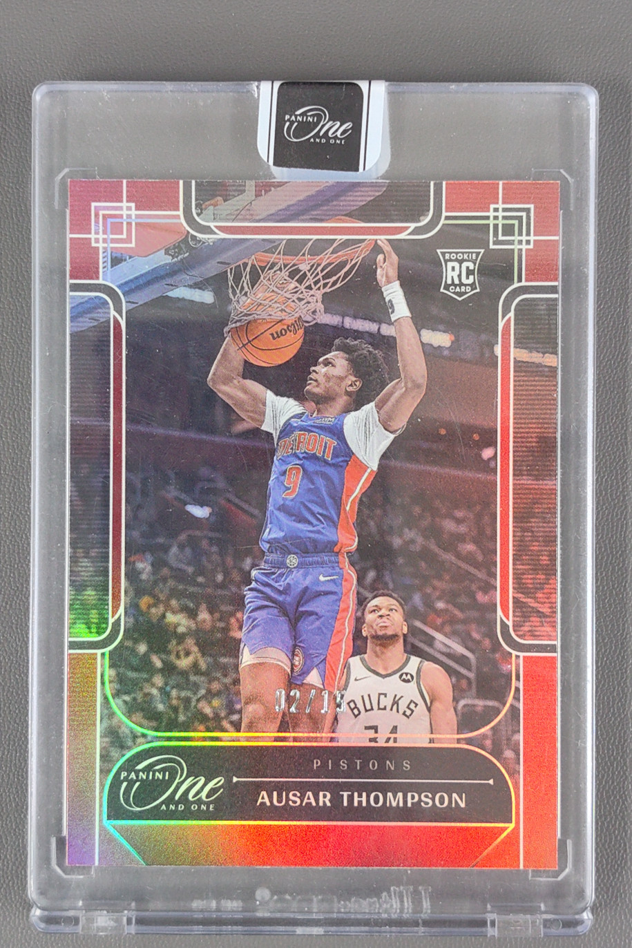 2023-24 Panini One and One Ausar Thompson Rookies Red RC /15 Detroit Pistons