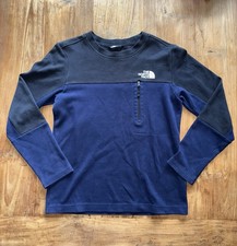 Boys North Face Sweatshirt / Jumper Navy Blue x Black (Large 12-13 Years)