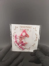 Calico Critters Sylvanian Families Pink Purse Floral Dress Clothes Outfit Bow