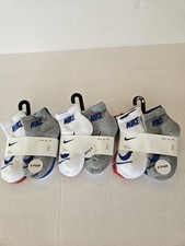 Nike Youth Ankle Socks 3 packs of 6 Pair 18 Pair Yth 7C-10C BN0508-U89