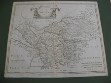 100% ORIGINAL LARGE CHESHIRE MAP BY ROBERT MORDEN C1695 VGC