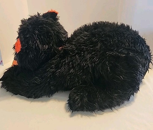BJ Toy Co Inc. Halloween Plush Black Cat With Jack-o'-Lantern VINTAGE 24" - Picture 4 of 10