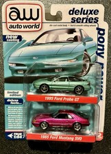 Auto World 2 pack Target Exclusive 1995 Ford Probe GT  1985 Ford Mustang SVO
