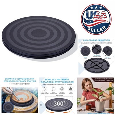 Durable 8-Inch Lazy Susan Organizer with Non-Slip Pads - 2 Pack, 15 lbs Capacity