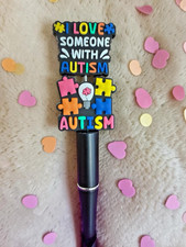 Focal For Beadable Pens, Keychains, Etc.-Autism Theme-2 Count