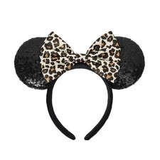 ASHONE Mouse Ears Headbands for Women Groups 1 Count Pack of 1 , Leopard