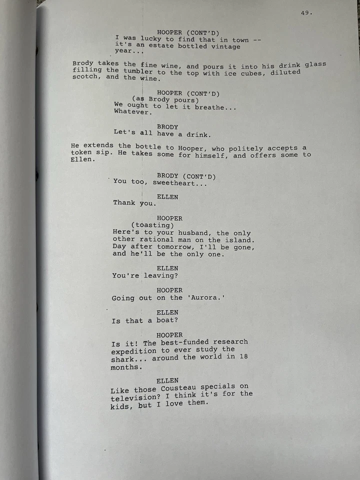 Jaws Film Script. Richard Dreyfuss, Roy Scheider, Robert Shaw. - Image 2 of 2