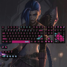 League of Legends Jinx PBT Mechanical keyboard keycaps 123keys Cherry MX Gifts