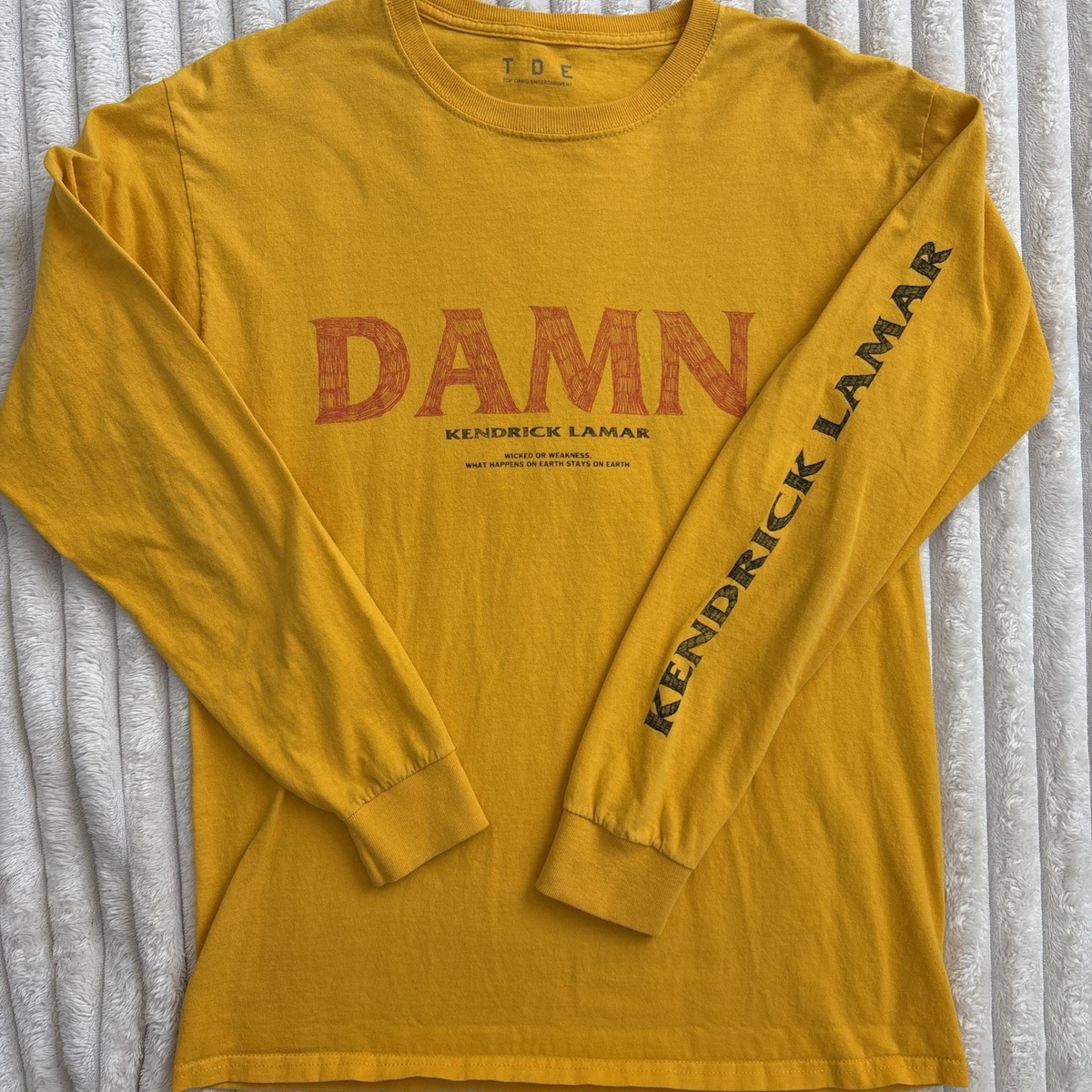Kendrick Lamar DAMN. 2017 Tour Official Merch Long Sleeve Medium