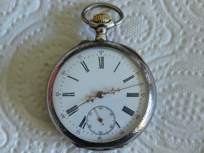 Taschenuhr Chronometer Wahrheit Silber Unruh Einstellung Breguet +-1900 funktioniert