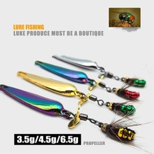 10Pcs Micro Fly Hooks Propeller Spinner Sequins Artificial Baits and Fly Hooks