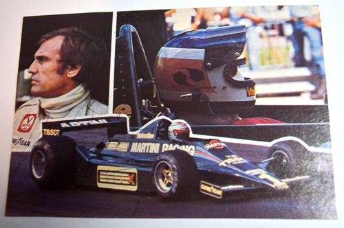 RARE! Carlos Reutemann AUTOGRAPHED PressCard Martini Racing Lotus 79 Formula One