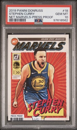 Stephen Curry [Press Proof] #18 2019 Panini Donruss Net Marvels card