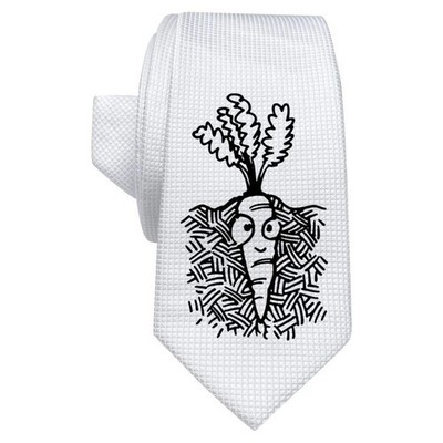 Weiße Krawatte/Krawatte ''Wachsende Karotte'' mit Geschenkbox (AT00012646)