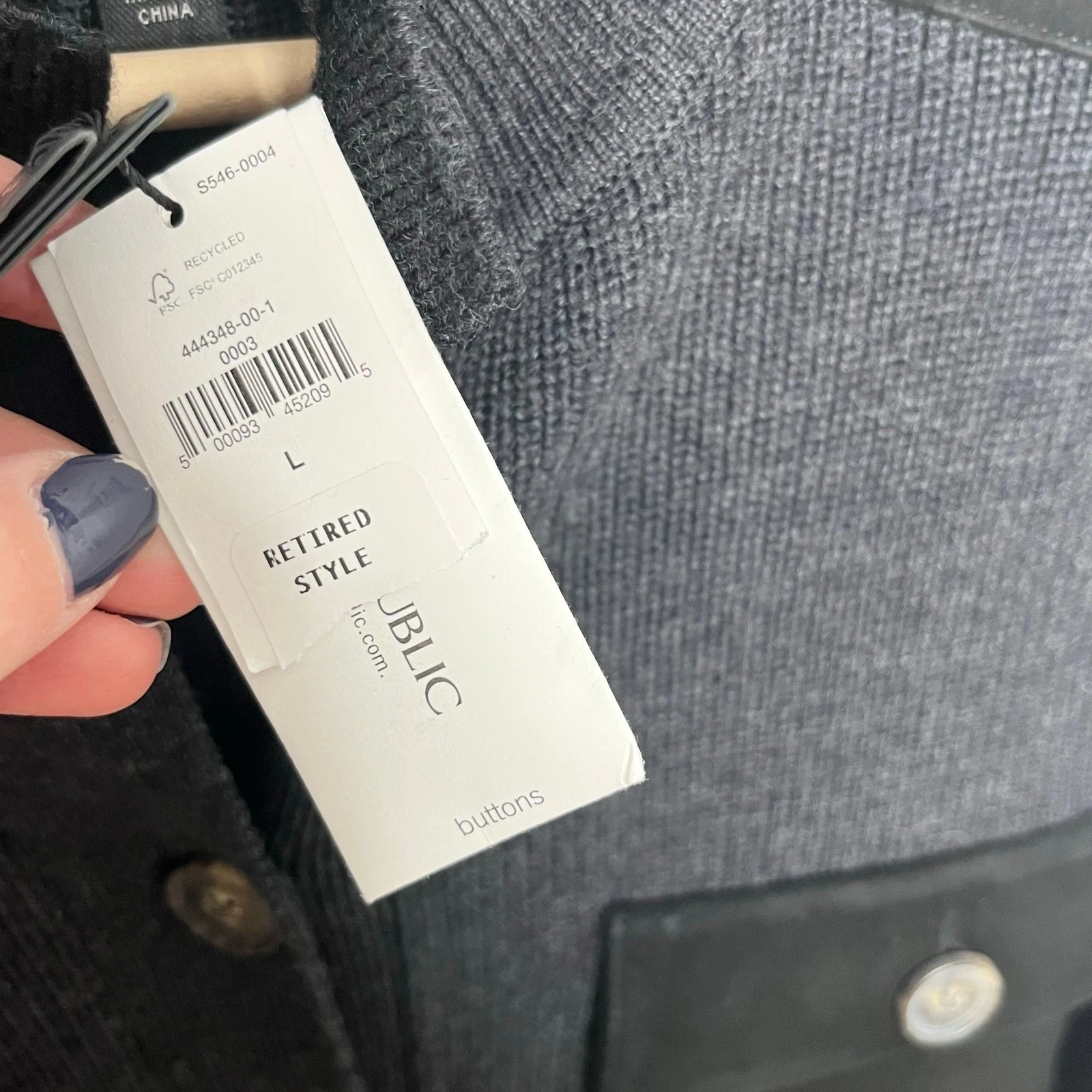 VETEMENTS Abito maglione donna Banana Republic lana merino scamosciata L grigio nero utility coat