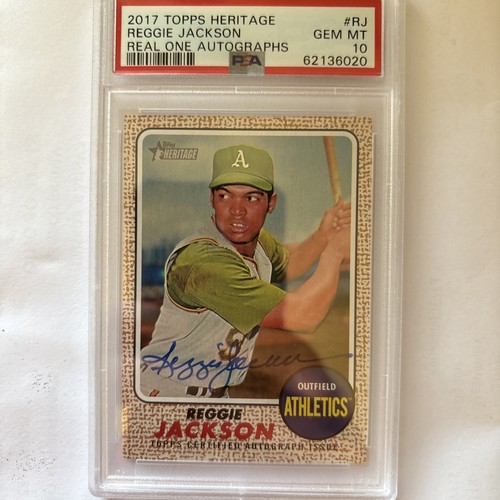 Reggie Jackson #RJ 2017 Topps Heritage Real One Autographs card