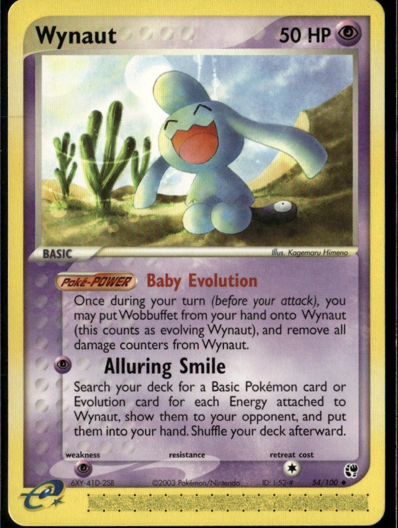Wynaut Uncommon Sandstorm 54/100 Psychic Pokemon Card