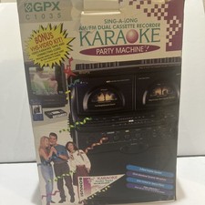 GPX AM/FM Cassette Recorder Karaoke Party Machine C1025 Vintage