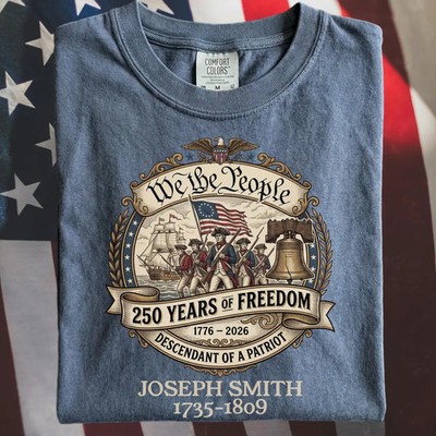 Custom Descendant of a Patriot Shirt, 250th Anniversary 1776 2026