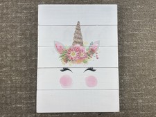 16x12 Unicorn Wood Painting Girls Room Decor