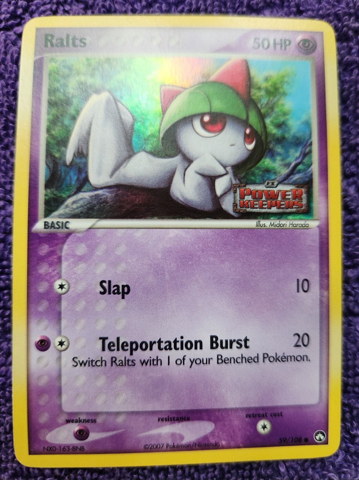 Ralts 59/108 Power Keepers Stamped Reverse Holo Pokemon *NICE*