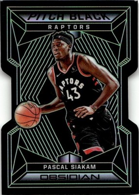 2020-21 Panini Obsidian Pitch Black Green Die-Cut Pascal Siakam 02/25 Toronto