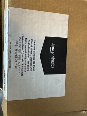 Amazon Basics 12 Pack C High-Performance Alkaline Batteries NEW 