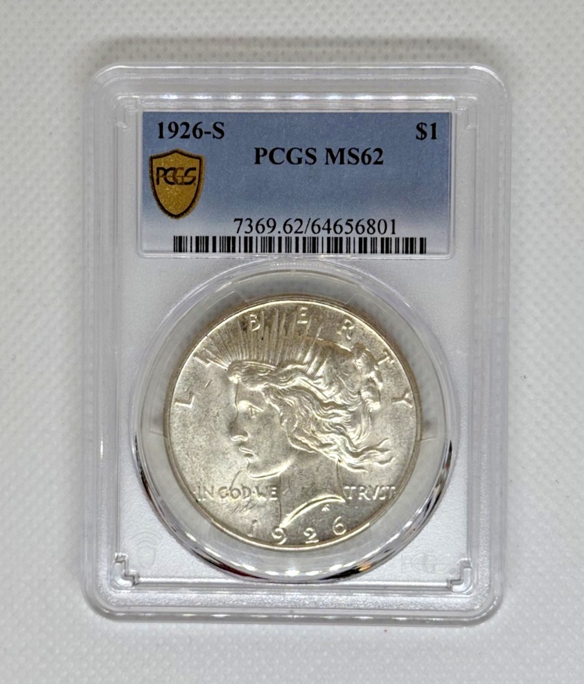 1926-S Peace Silver Dollar – PCGS MS62 – Better Date San Francisco Mint $1