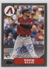 2022 Update 1987 Topps Baseball Black 90/199 Drew Ellis #87BA-DE Auto 13lw