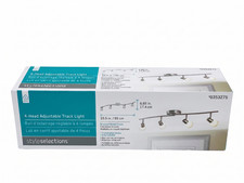 HOME Style Selections 4-Head Adj Track Light Brushed Nickel NIB 4 50W Bulbs 33"