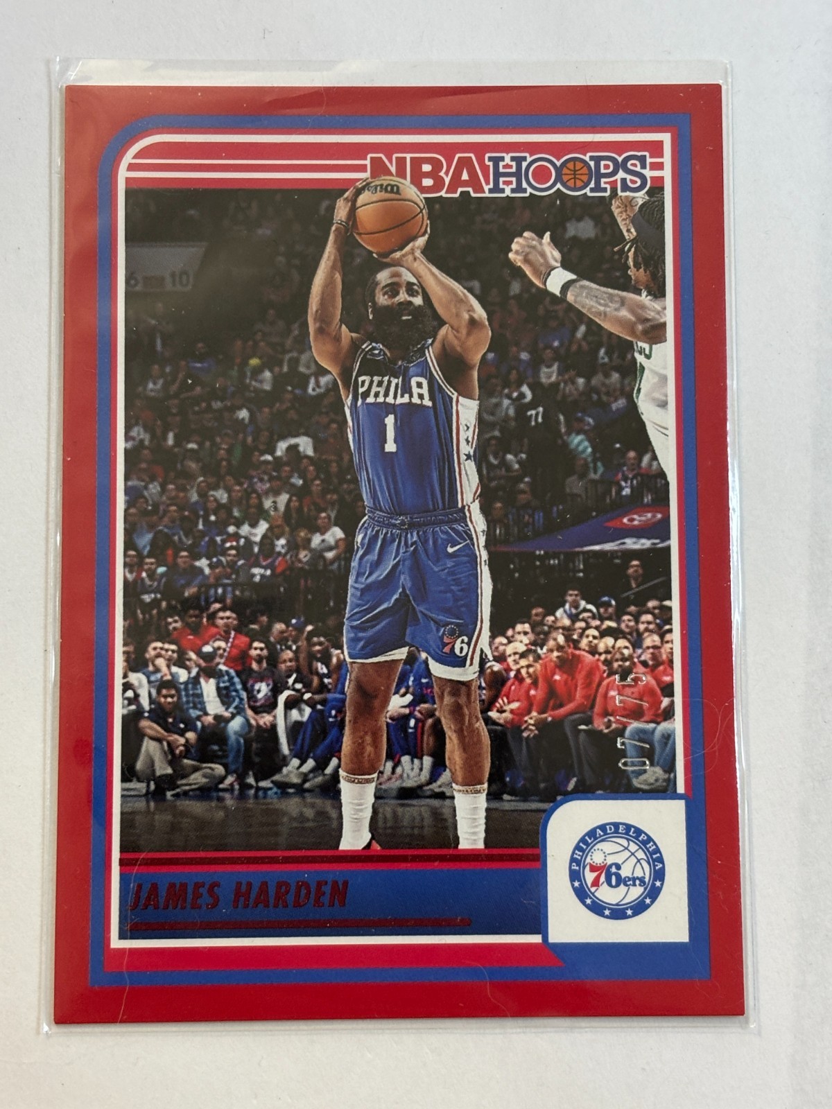 🏀 2023-24 Panini NBA Hoops Basketball Red Parallel #119 James HARDEN #/75 🏀