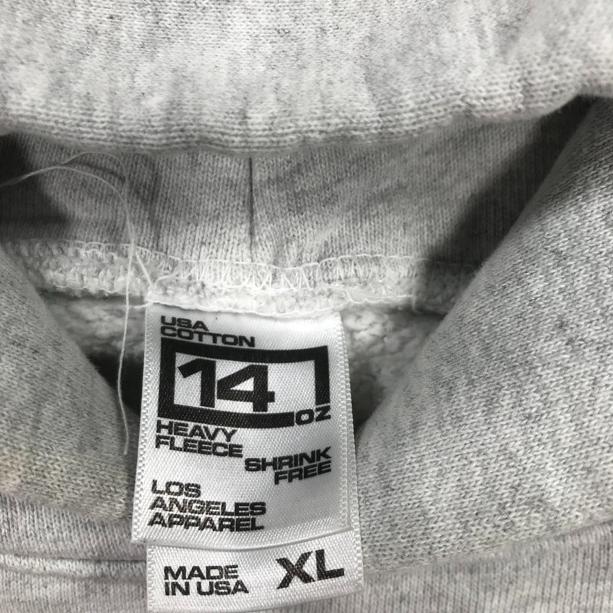 Los Angeles Apparel Hoodie Sweatshirt Men's XL Gray Heavyweight